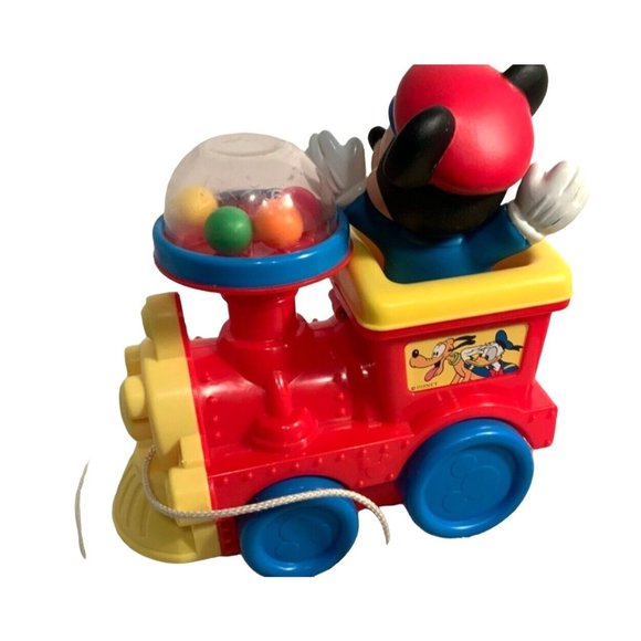 Disney Mickey Mouse Train Pull Toy Pop Balls - Picture 5 of 7